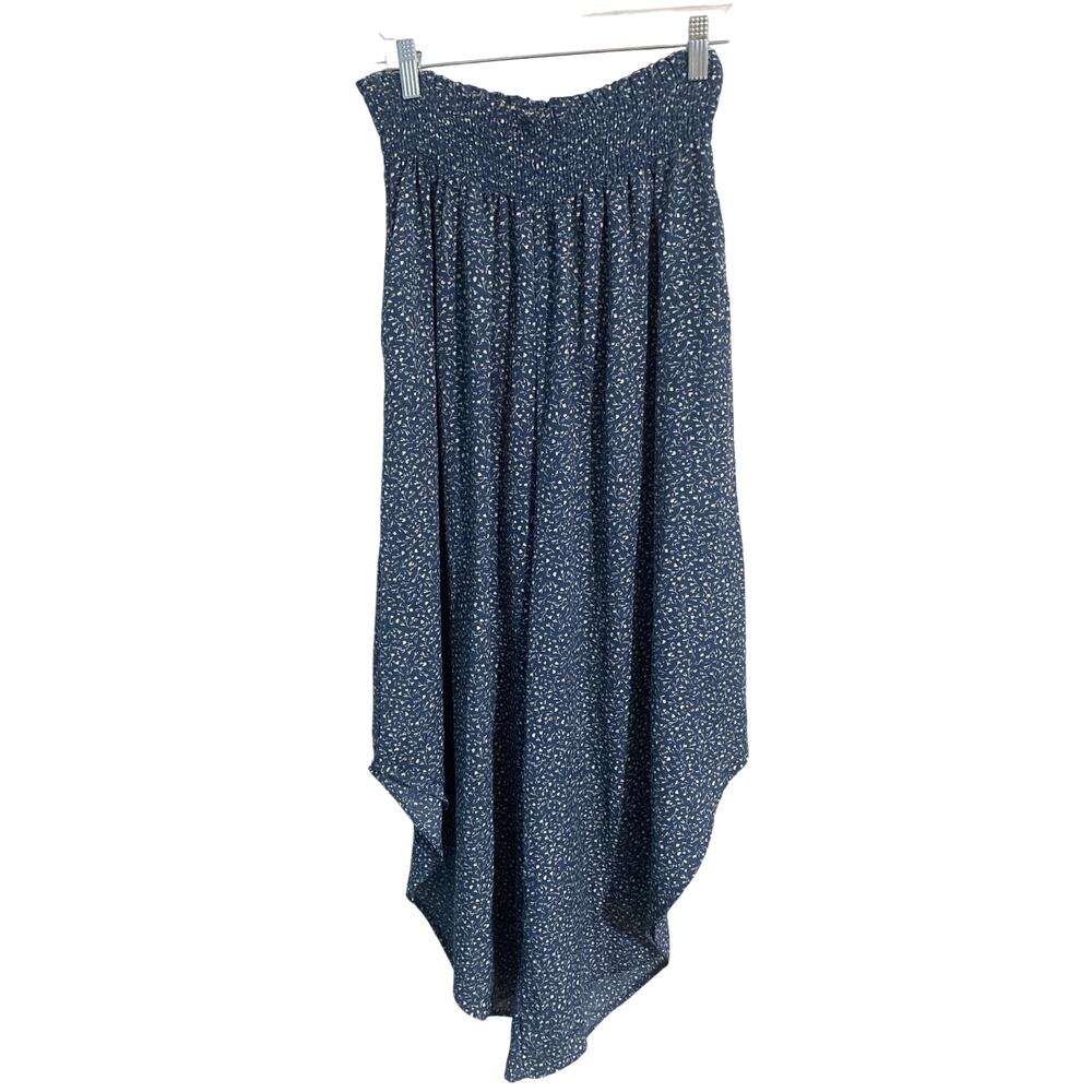 Anthropologie Bucket List palazzo pants women XS blue floral pockets flowy boho